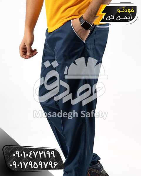شلوار کار نفتی نقره ای | شلوار کار تک