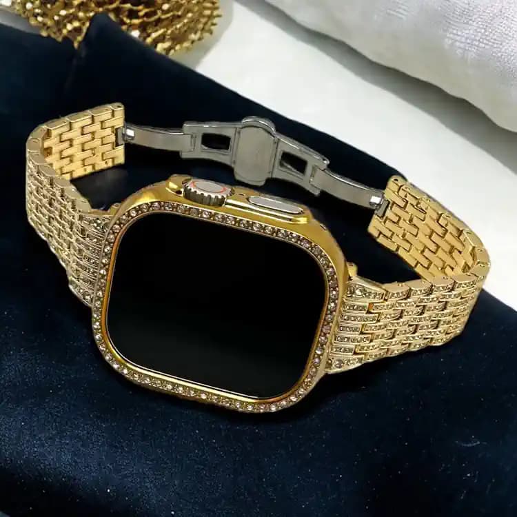 بند و کاور ساعت هوشمند iband مدل نگین دار مناسب برای سایز 49 اولترا
