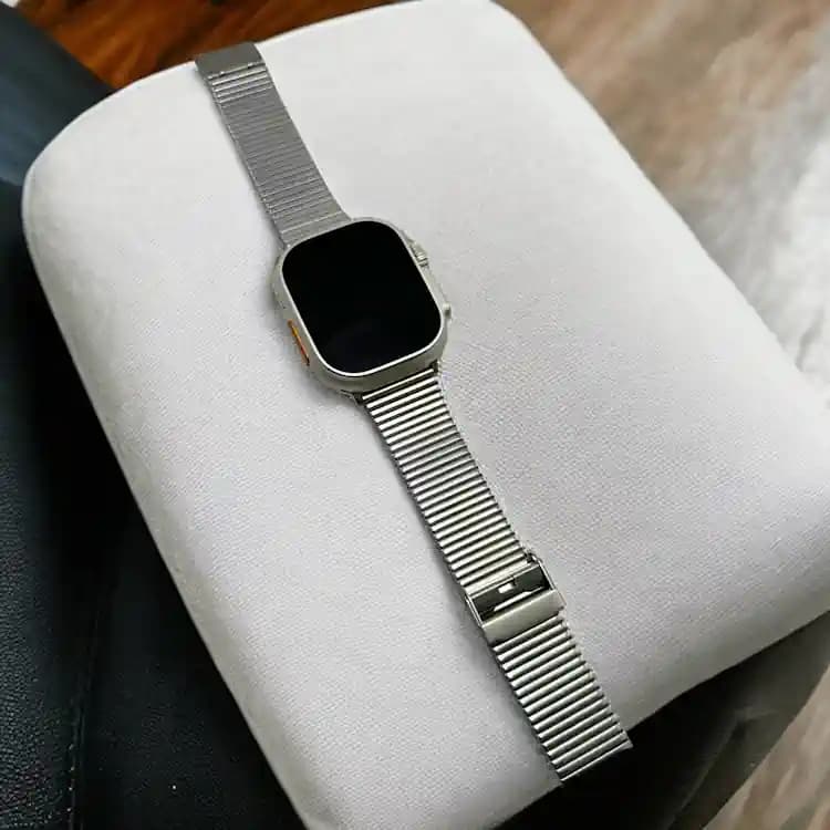 بند ساعت هوشمند iband مدل striped استیل مناسب برای سایز 42/44/45/49 — تصویر ۳