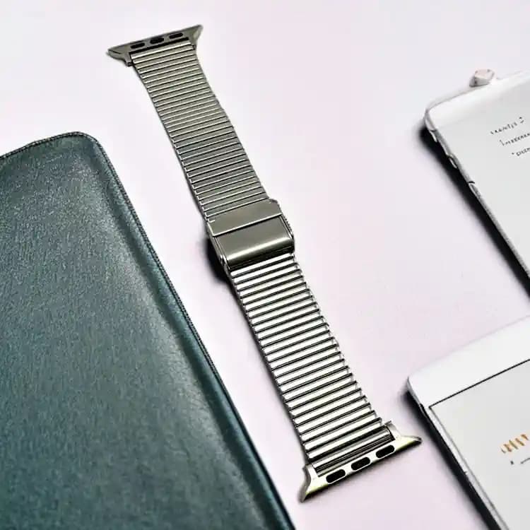 بند ساعت هوشمند iband مدل striped استیل مناسب برای سایز 42/44/45/49 — تصویر ۶