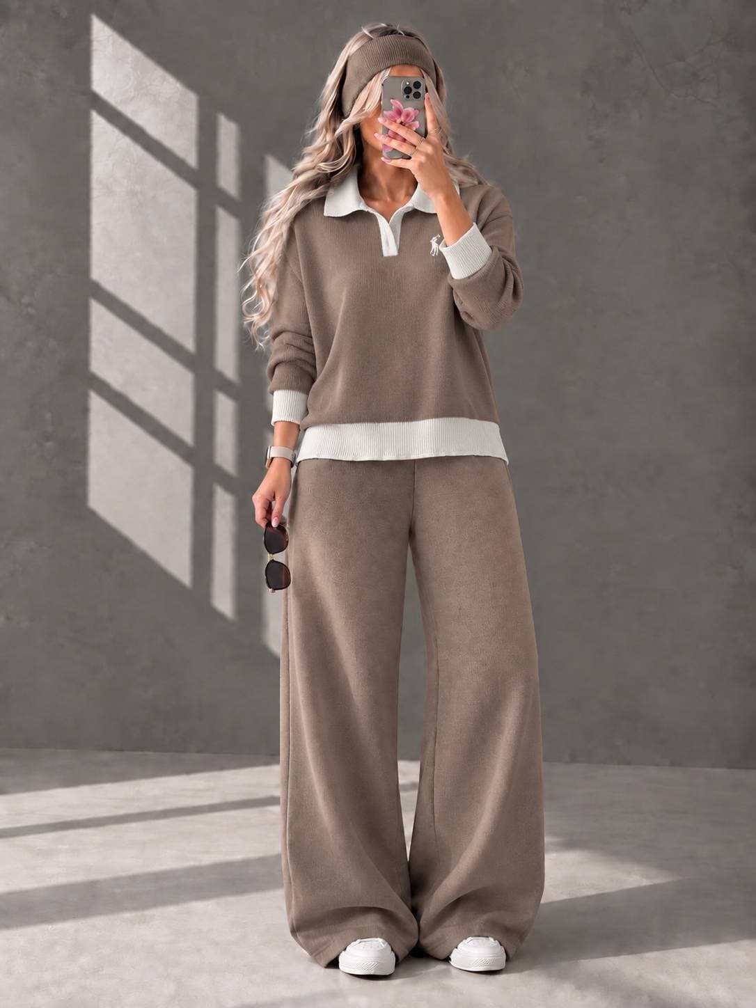 ست بافت زنانه مدل POLO✅جنس بافت درجه ۱ ✅ st با بهترین کیفیت مستقیما از تولیدی(فروش تک و عمده آرومافشن)