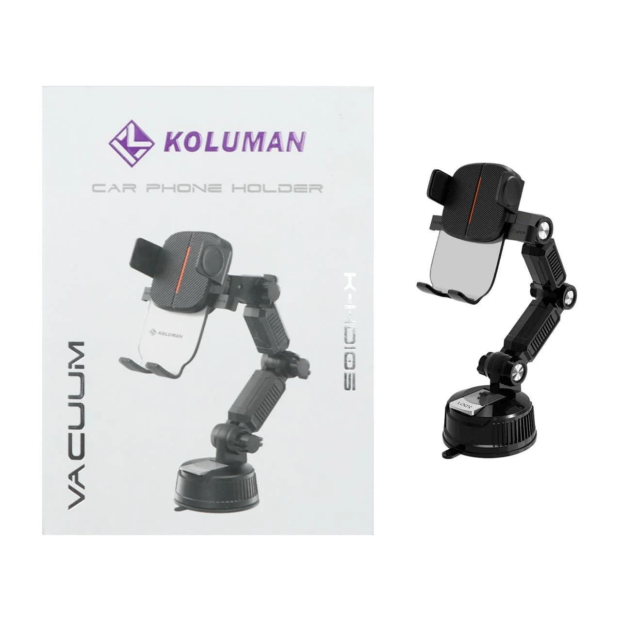 هولدر موبایل گیره ای مکشی کلومن KOLUMAN مدل K-HD105 — تصویر ۵