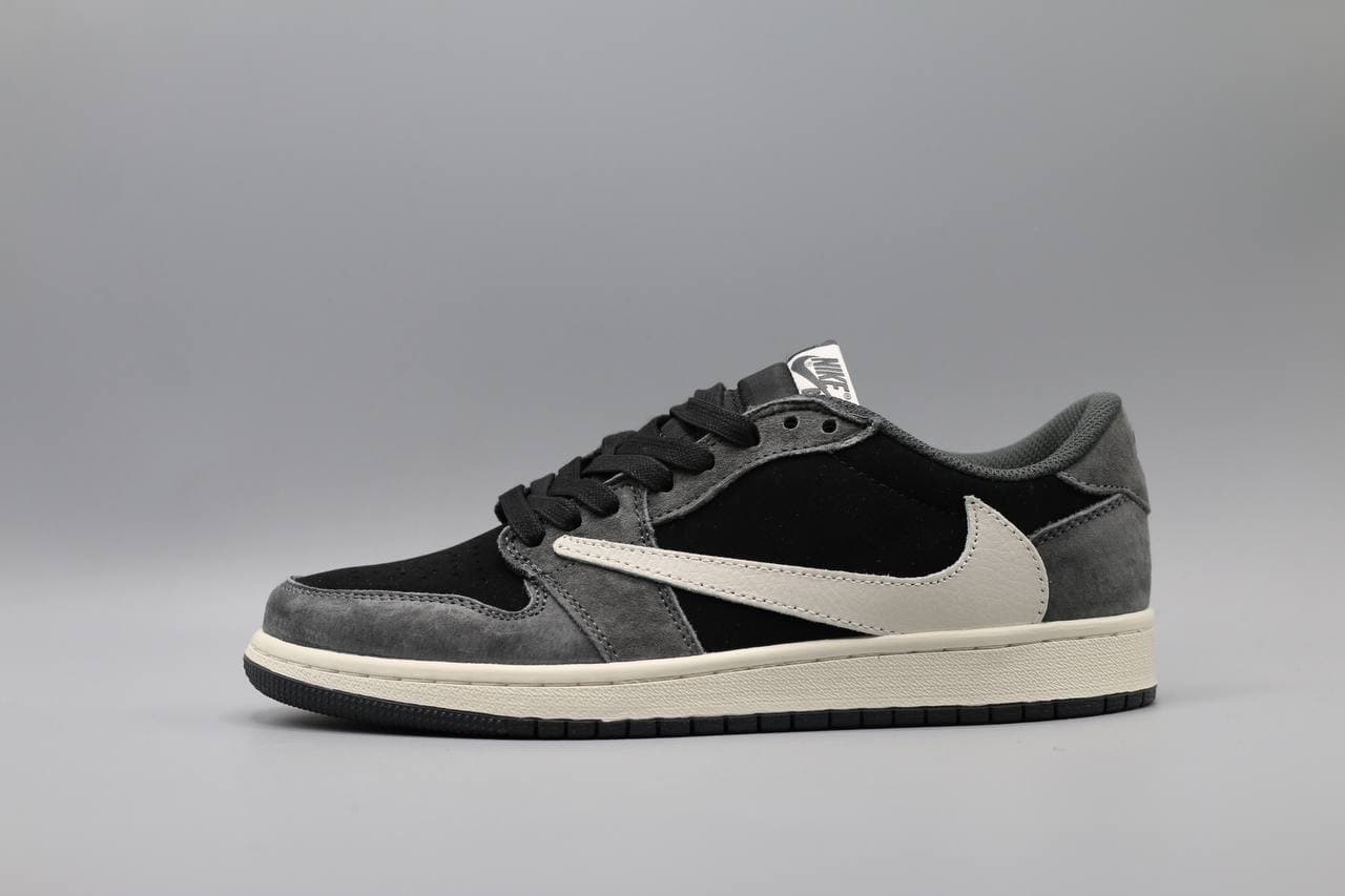 کتانی نايکی جردن 1 لو تراویس طوسی مشکی /Nike air Jordan1Travis