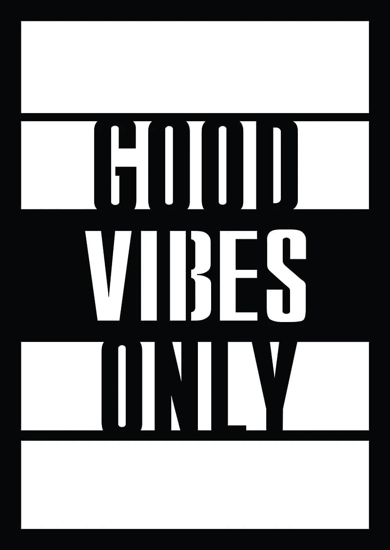 استیکر چوبی طرح Good Vibes Only