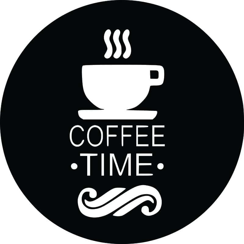 استیکر چوبی طرح فنجان قهوه و Coffee Time