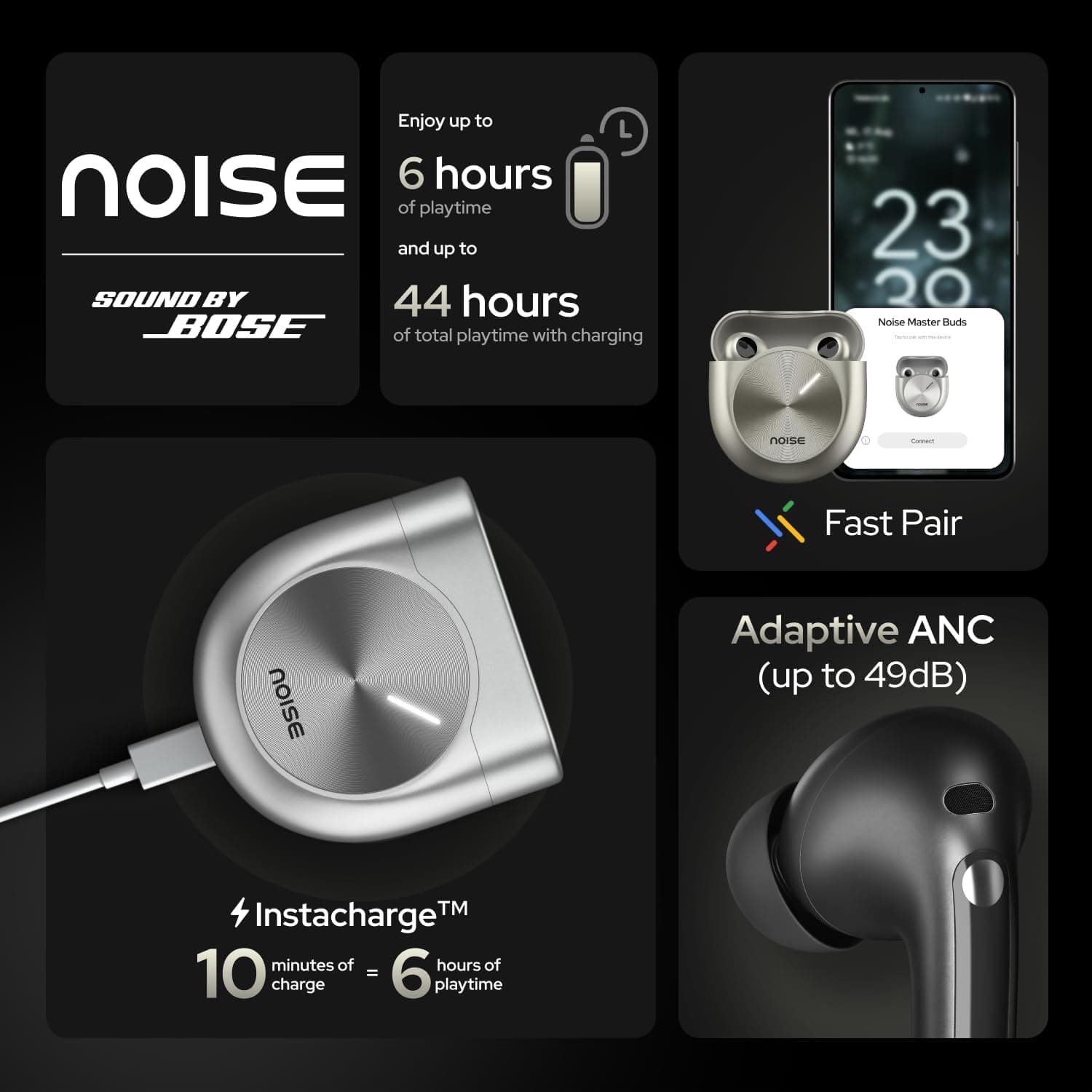 ایرپاد وایرلس Bose مدل MASTERBUDS — تصویر ۴