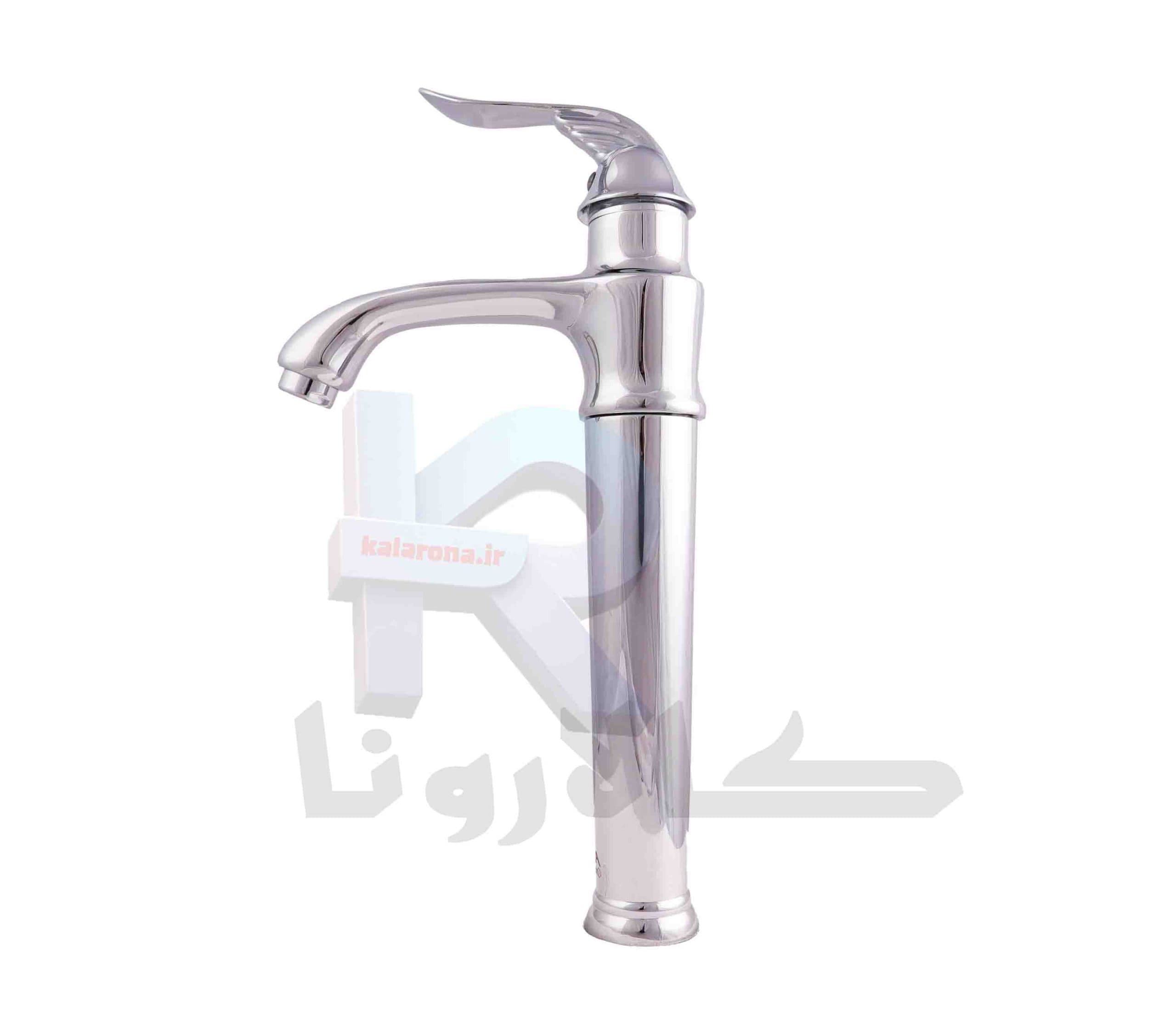شیر روشویی مدل F6T6 کروم پایه بلند
