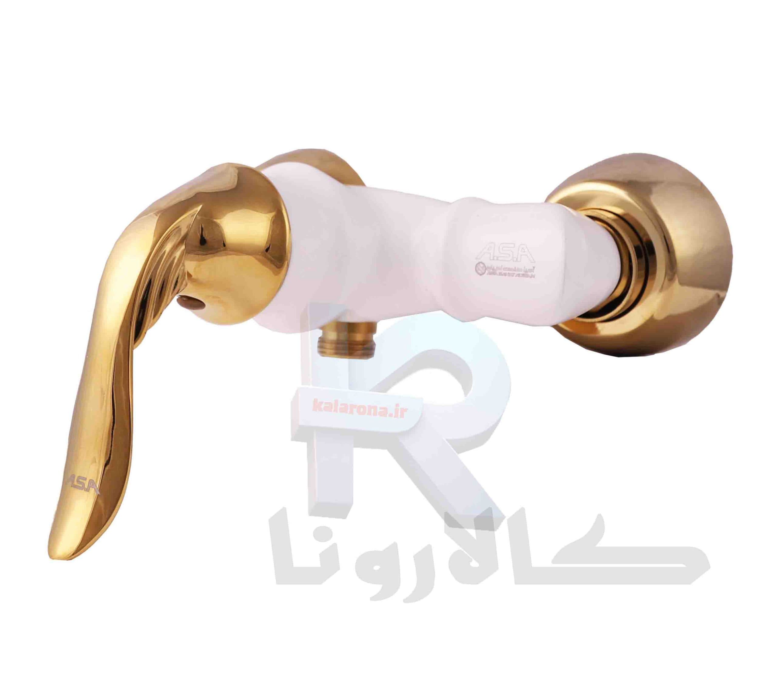 شیر‏ ‏توالت مدل ‎F6T6 سفید طلایی