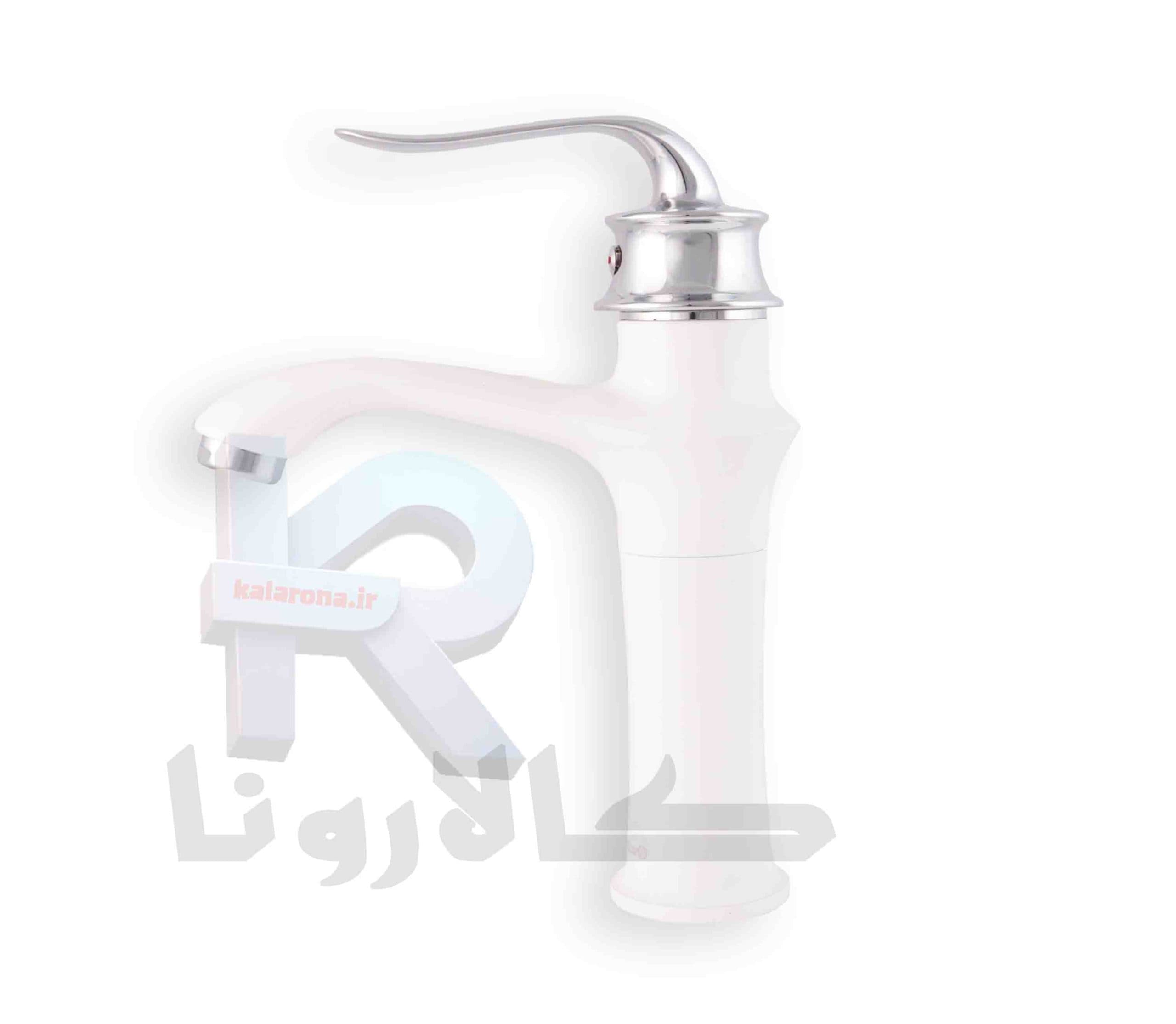 شیر‏ ‏روشویی مدل ‎F6T2 سفید کروم