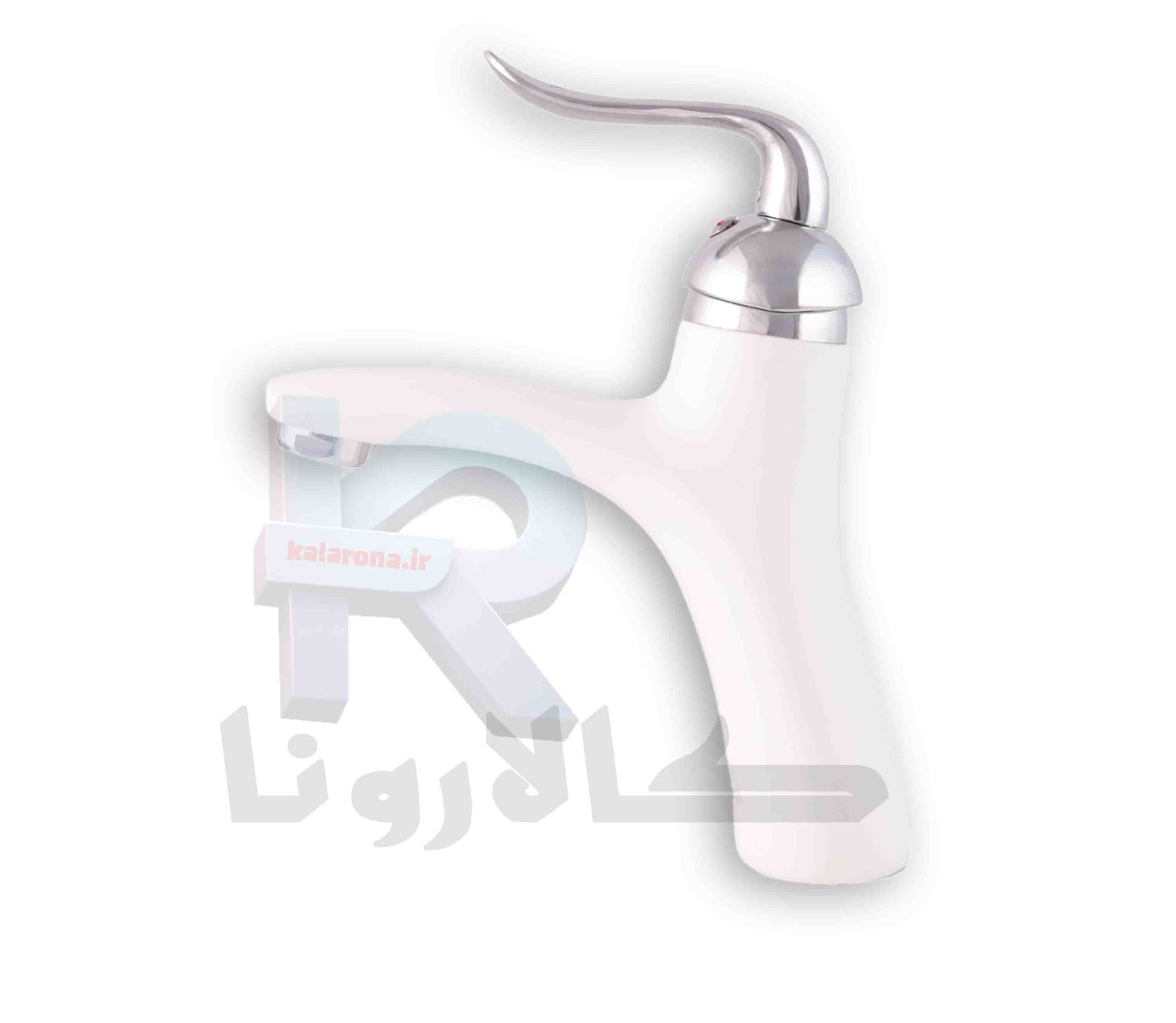 شیر‏ ‏روشویی مدل ‎F5T1 سفید کروم