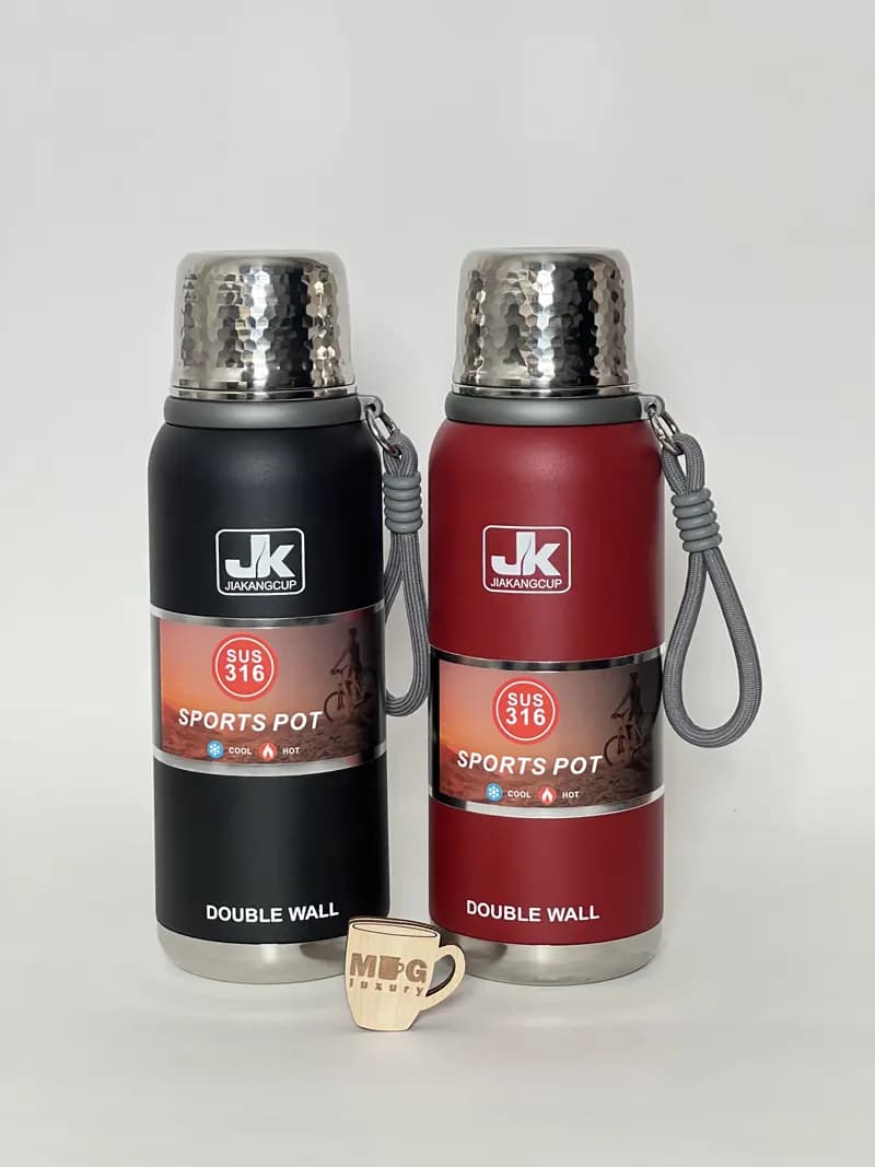 فلاسک JK اصل وارداتی صافی دار درب پیچی 1000 میل استیل 316 — تصویر ۶