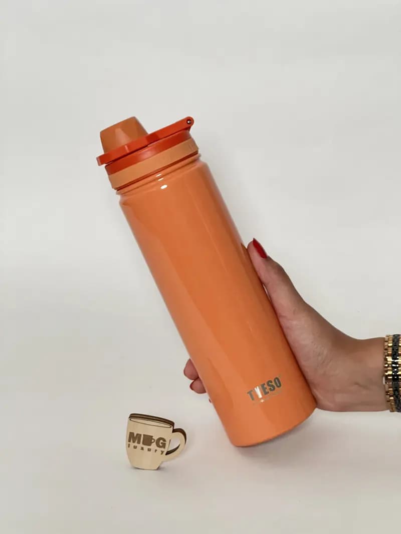 تراول ماگ تایسو براق پاستلی درب پیچی 750 میل استیل 304 — تصویر ۲