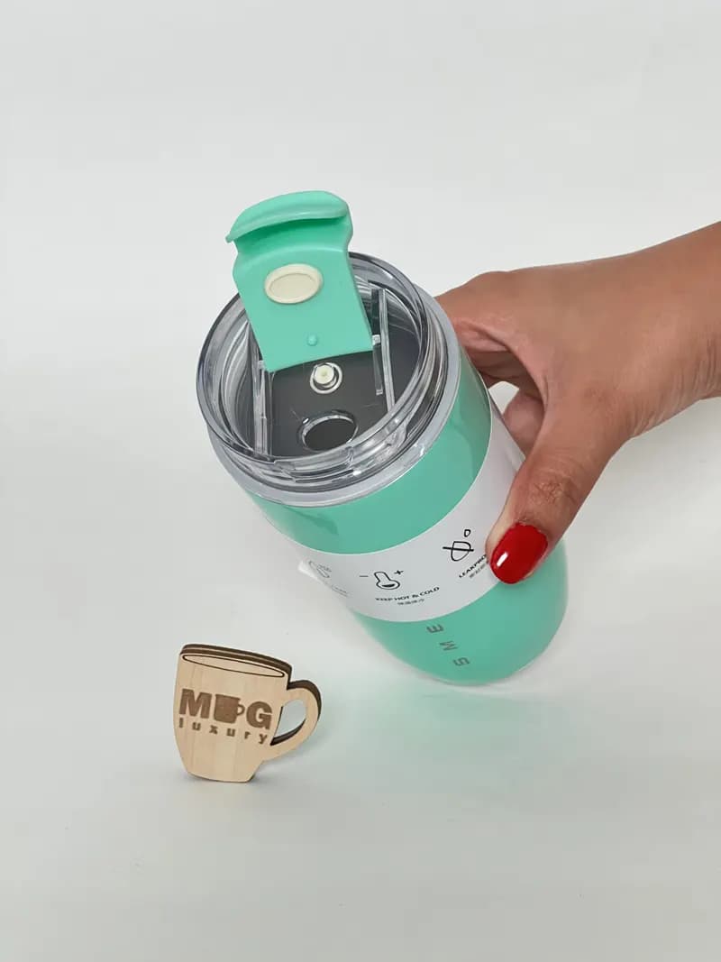 تراول ماگ SMEG اورجینال آسان نوش دار 480 میل استیل 304 — تصویر ۷