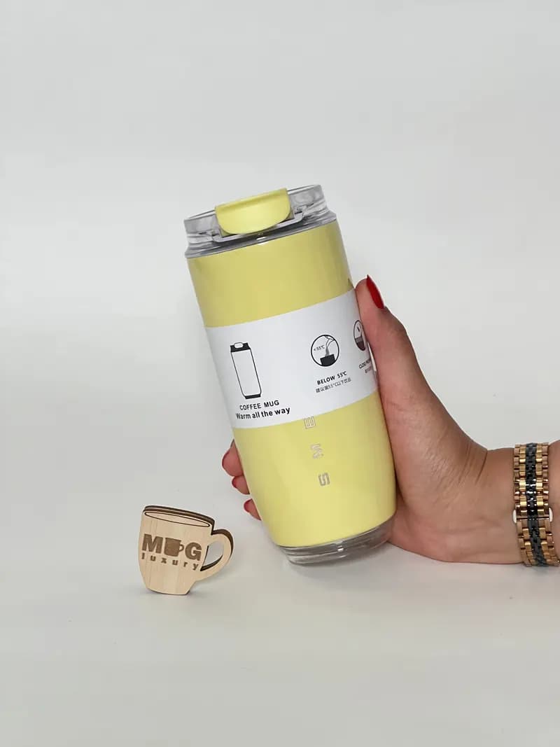 تراول ماگ SMEG اورجینال آسان نوش دار 480 میل استیل 304 — تصویر ۳