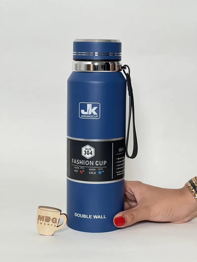 فلاسک JK اصل وارداتی صافی دار درب پیچی 1100 میل استیل 304 — تصویر ۳