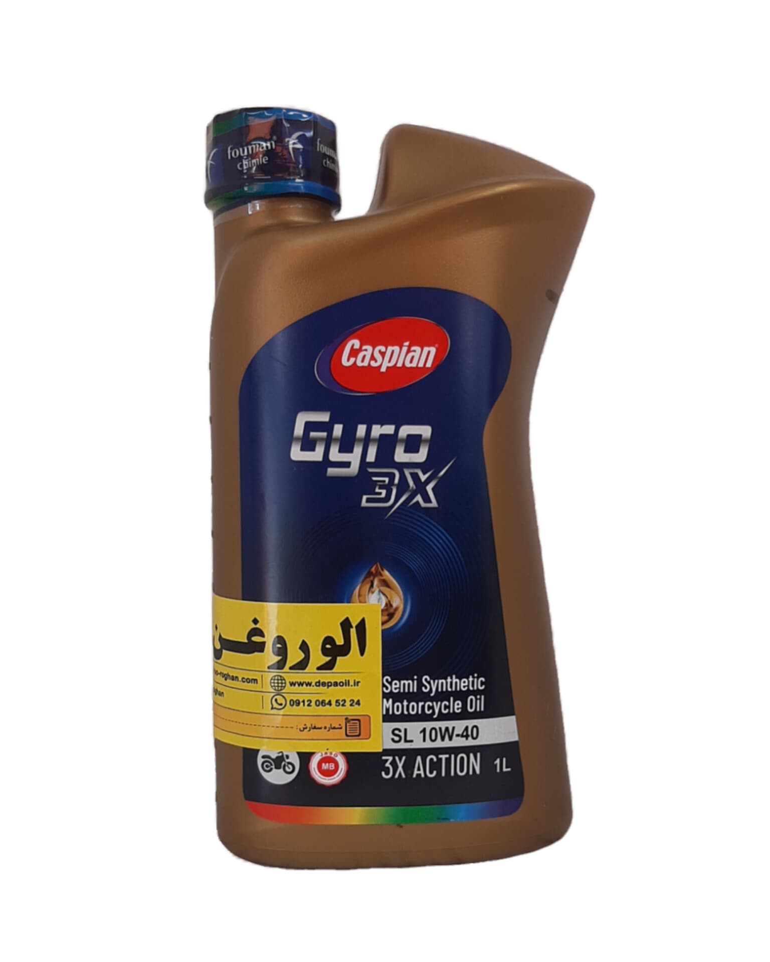 روغن موتور سیکلت کاسپین 10w40 (یک لیتری) SL