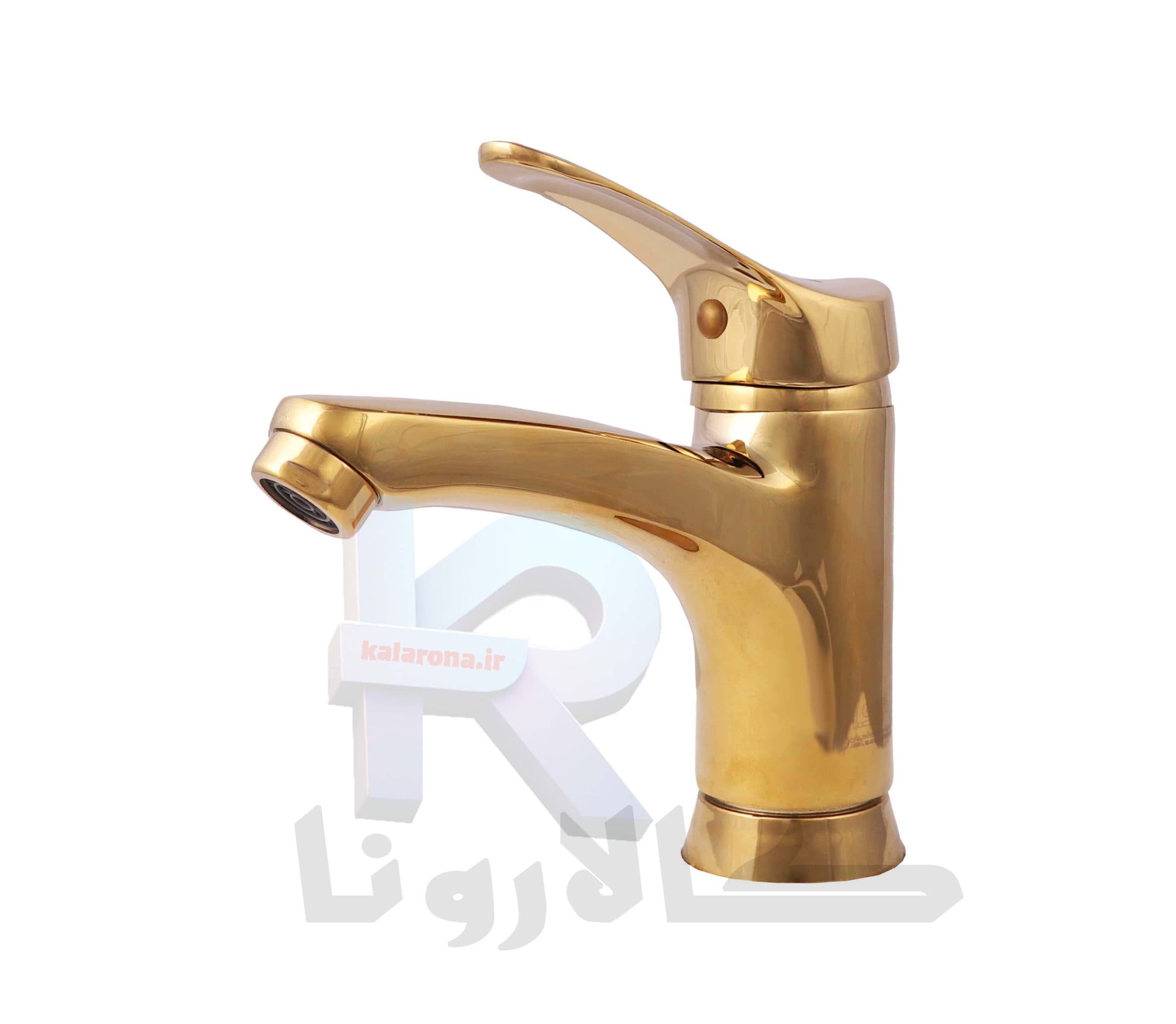 شیر روشویی مدل A1Z7 طلایی مچی