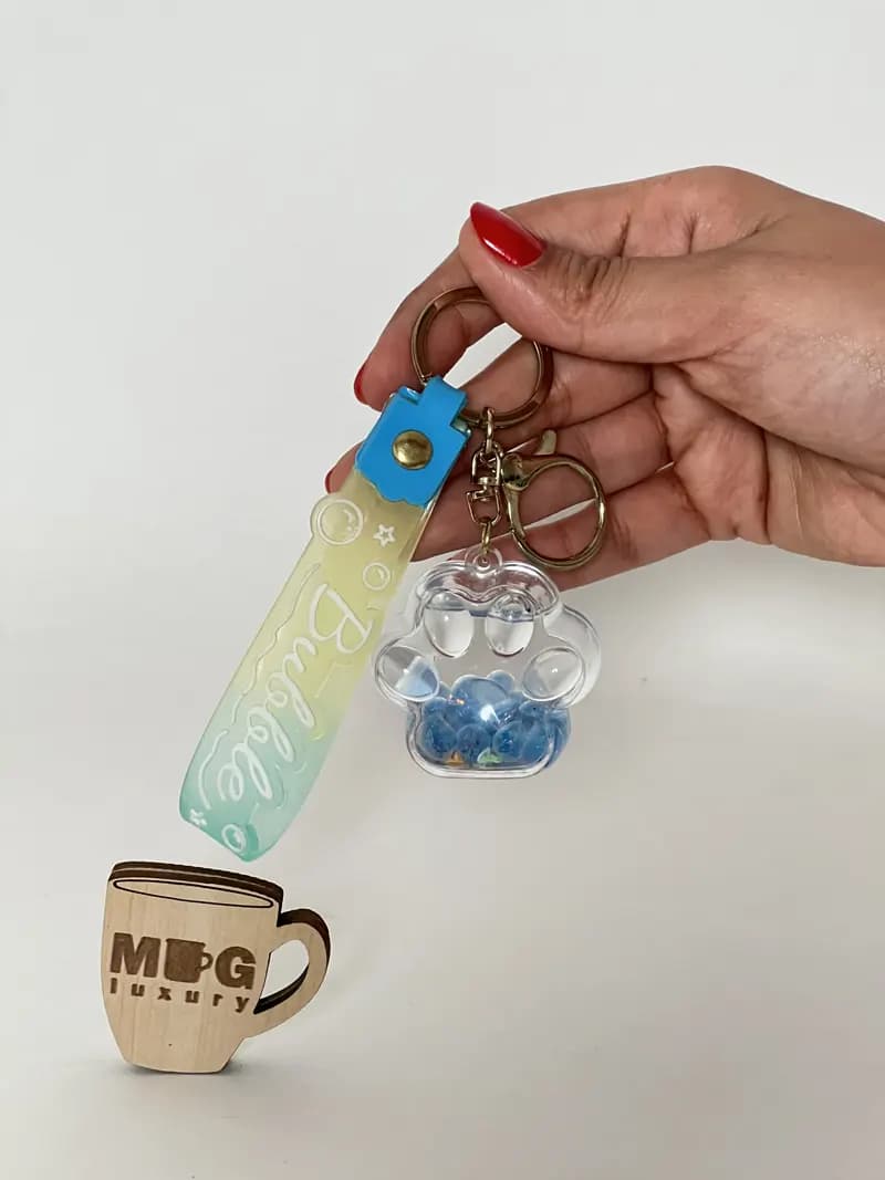 جاکلیدی آکواریومی بند سیلیکونی طرح پنجه گربه Bubble — تصویر ۳