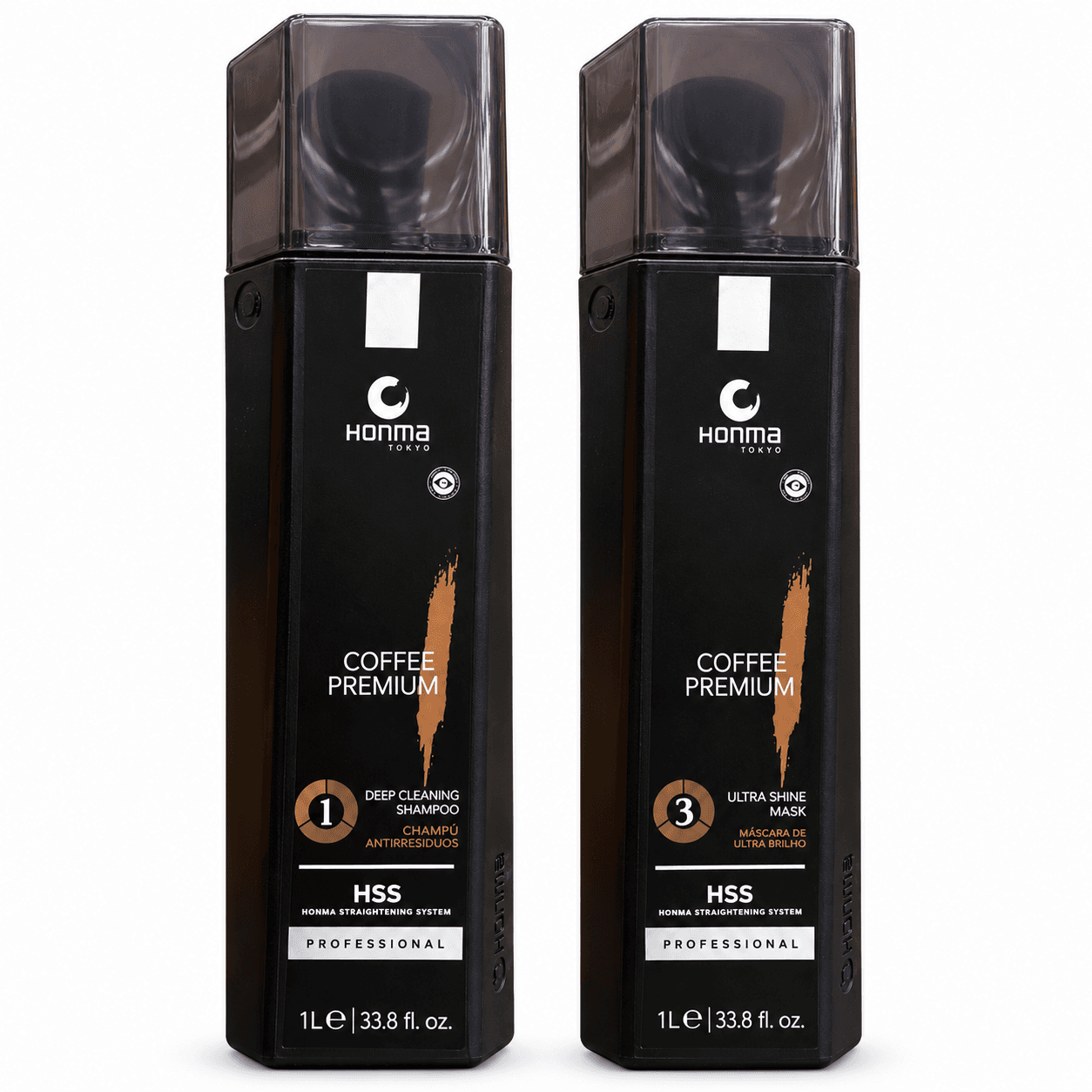 ماسک و شامپو کراتین هونما قهوه تلخ شش ضلعی SHAMPOO & MASK COFFEE PREMIUM KERATIN HONMA