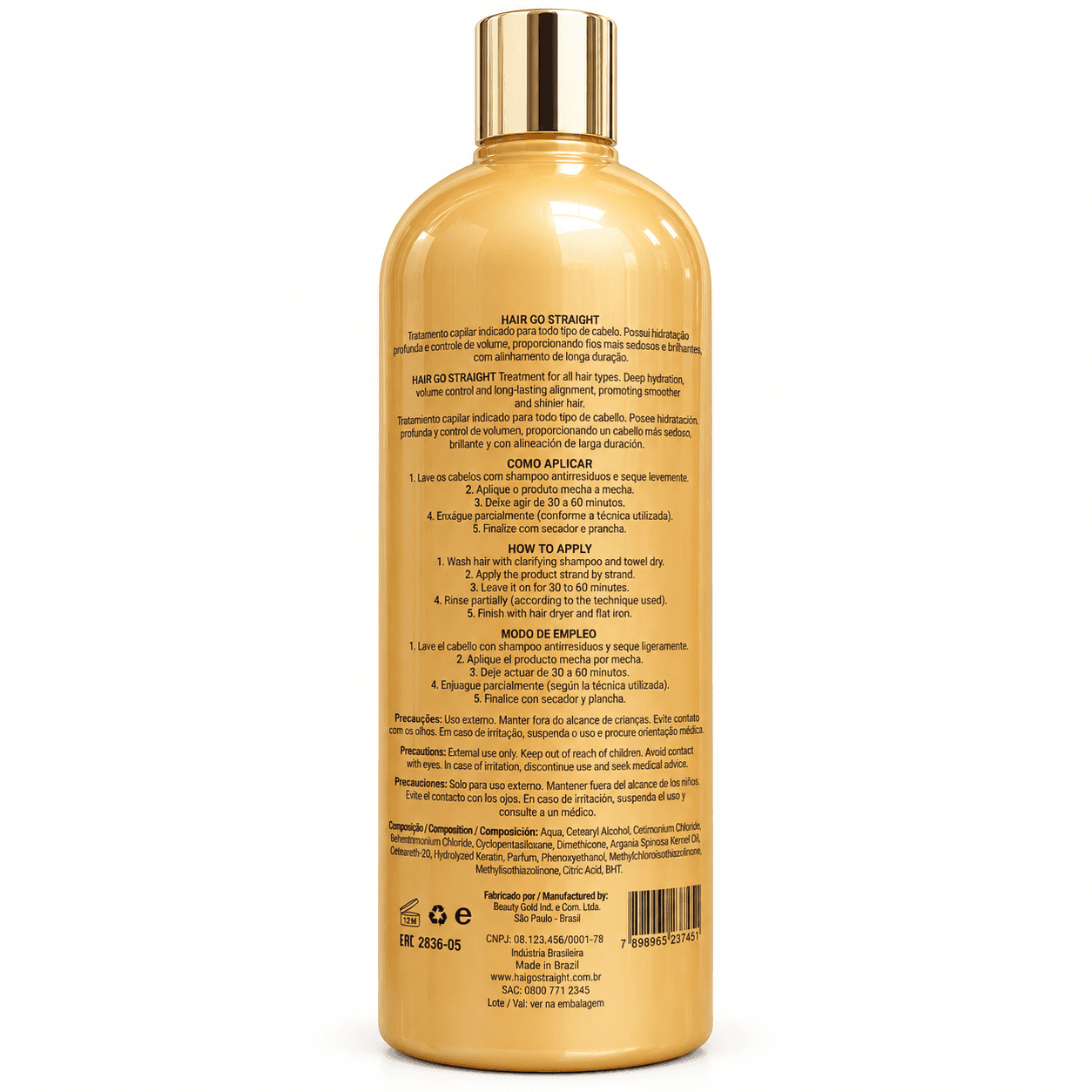 کراتین تریتمنت گلد KERATIN HAIR GO STRAIGHT TREATMENT — تصویر ۲