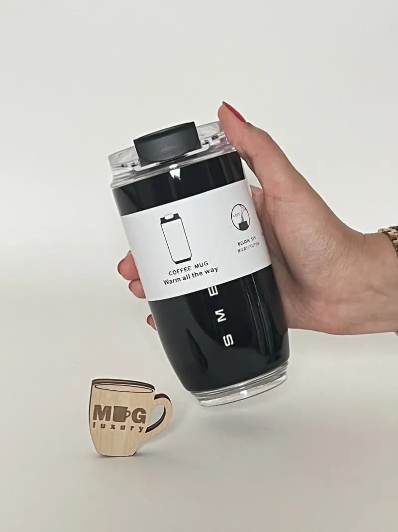 تراول ماگ SMEG اورجینال آسان نوش دار 320 میل استیل 304 — تصویر ۵
