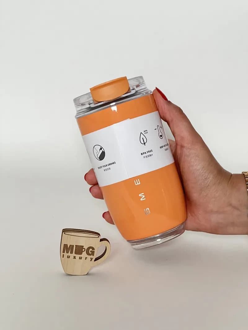تراول ماگ SMEG اورجینال آسان نوش دار 320 میل استیل 304 — تصویر ۲