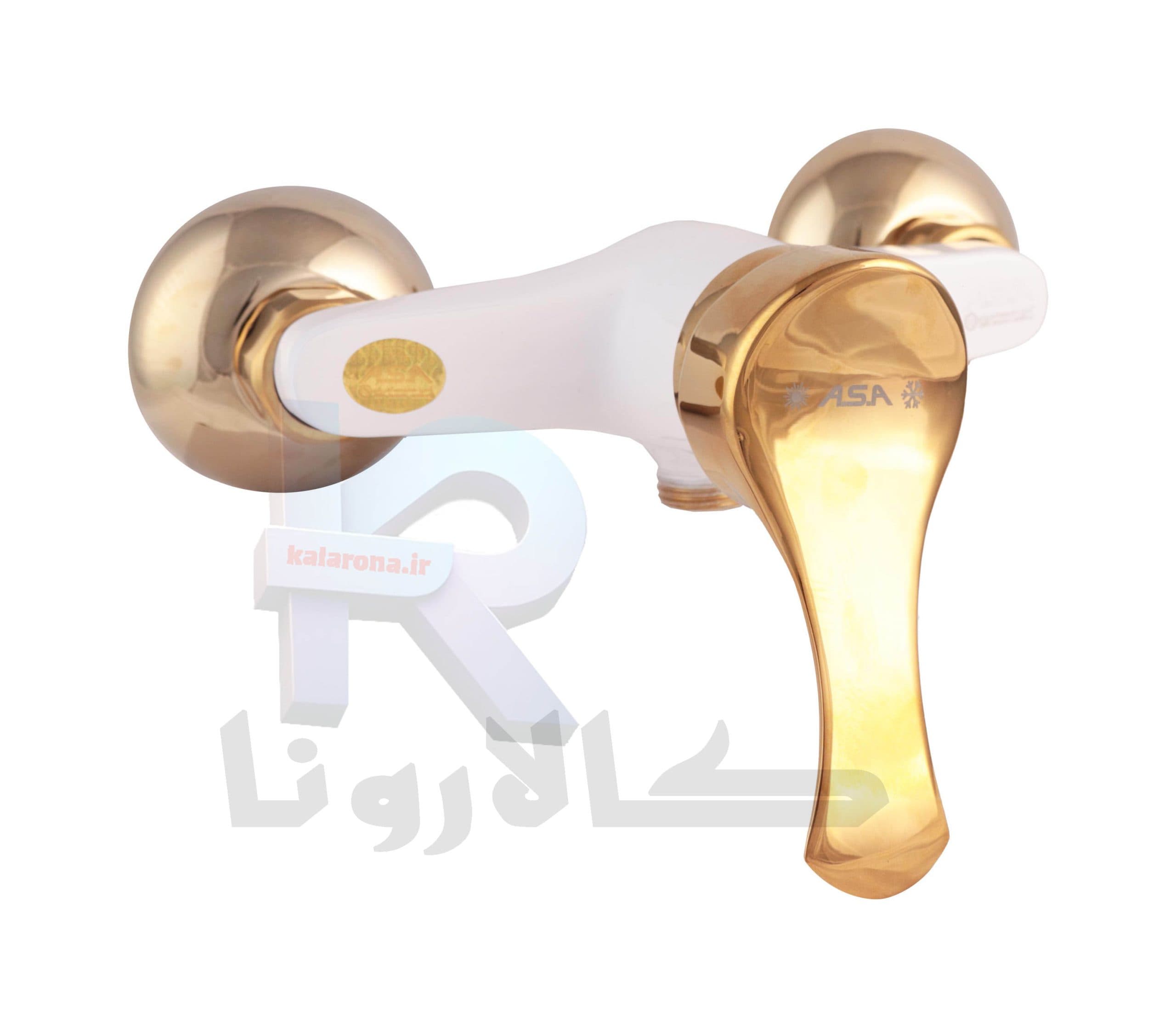 شیر‏ توالت مدل ‎A1Z2 سفید طلایی