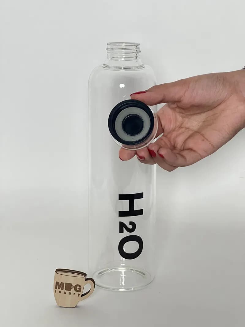 بطری پیرکس وارداتی H2O درب پیرکس واشردار 1000 میل — تصویر ۵