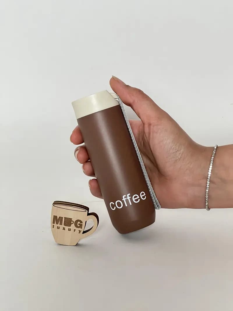 مینی تراول ماگ قلمی COFFEE بند پارچه ای 100 میل — تصویر ۵