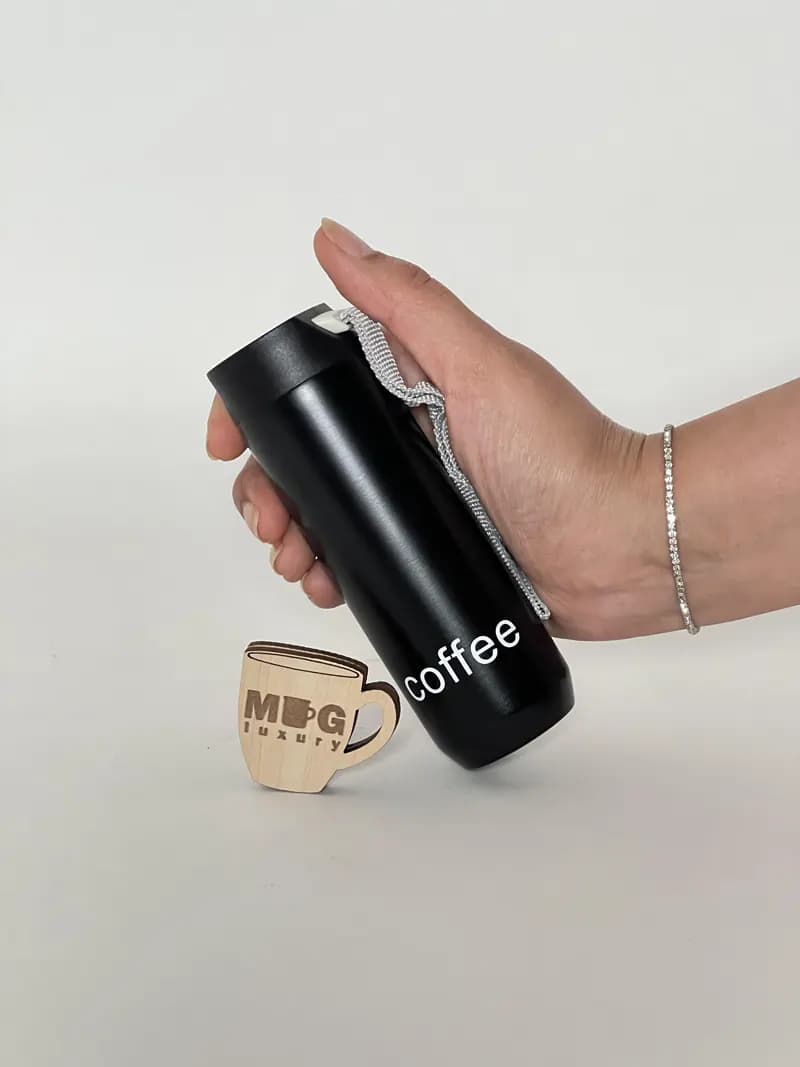 مینی تراول ماگ قلمی COFFEE بند پارچه ای 100 میل — تصویر ۲