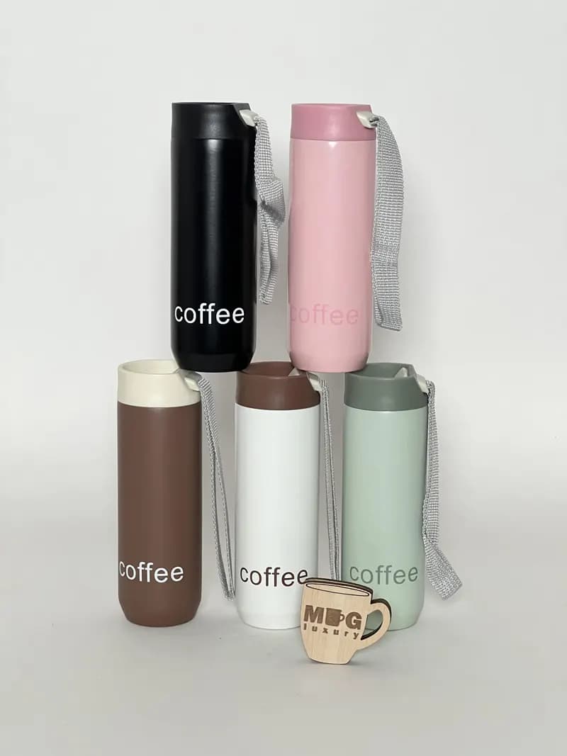 مینی تراول ماگ قلمی COFFEE بند پارچه ای 100 میل