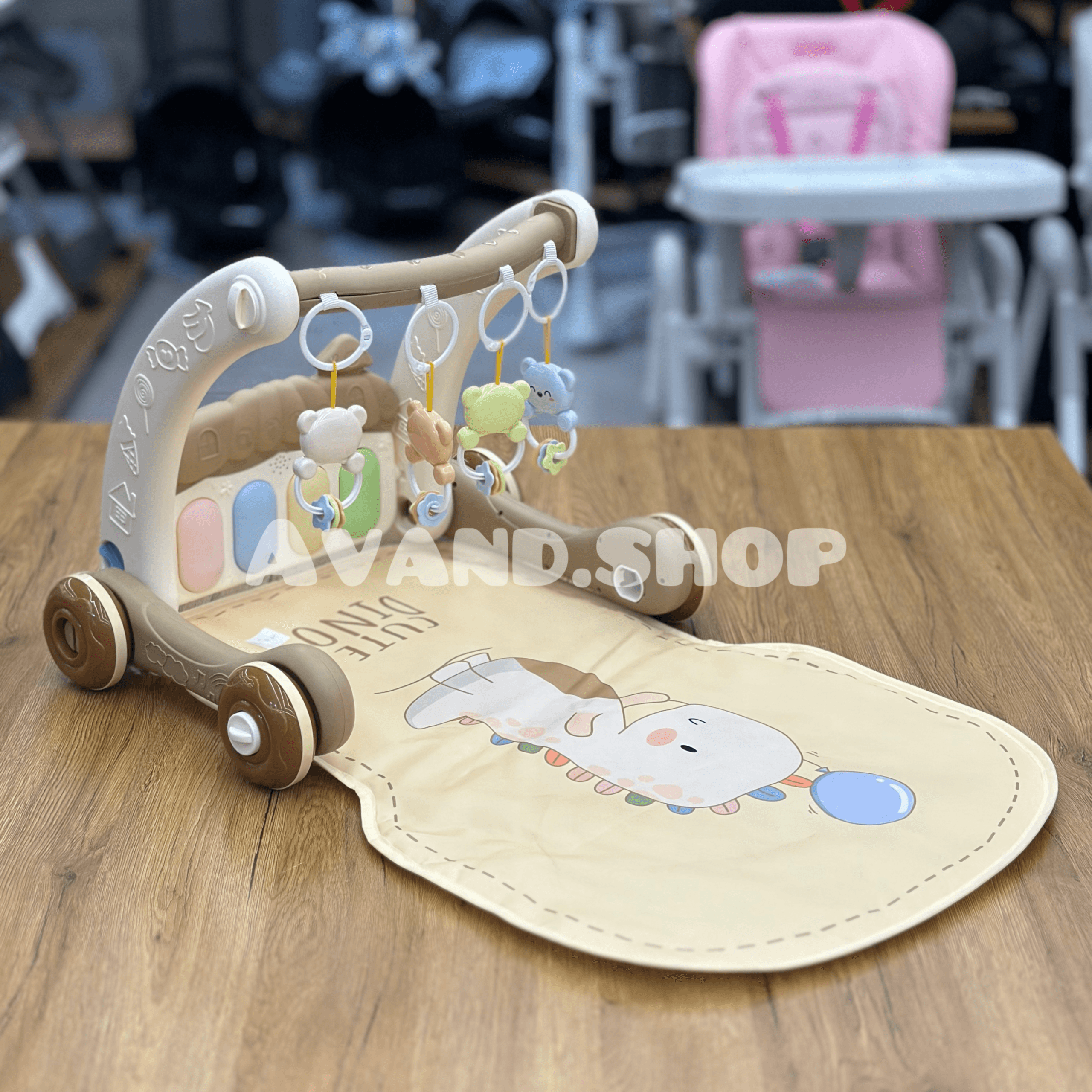 تشک بازی خارجی موزیکال Kids Game واکرشو (طرح دایناسور)
