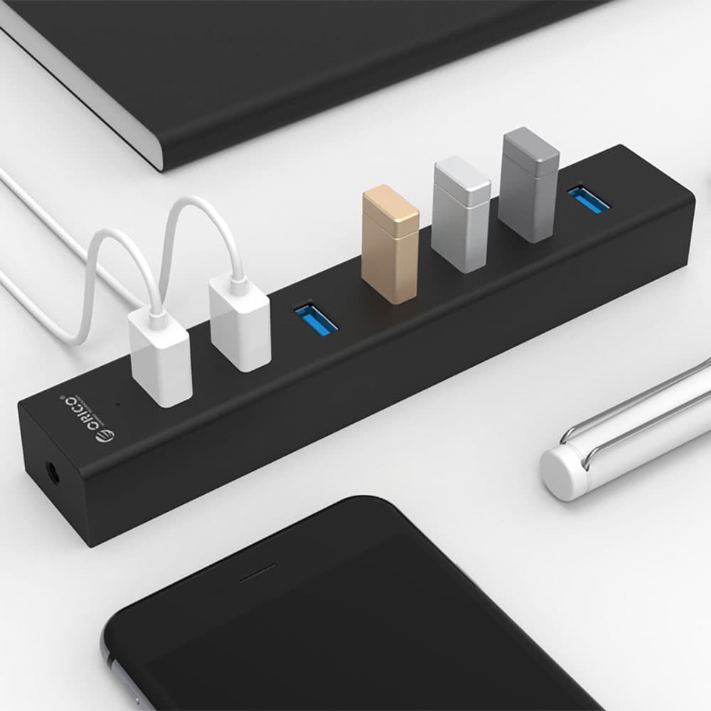 هاب 7 پورت USB3.0 اوریکو ORICO H7013-U3-V1 Black — تصویر ۴