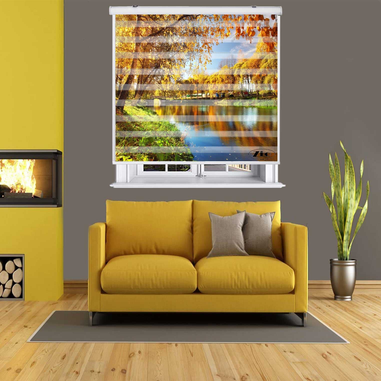 پرده زبرا زیو کد L5002 سایز 150X150 سانتی متر