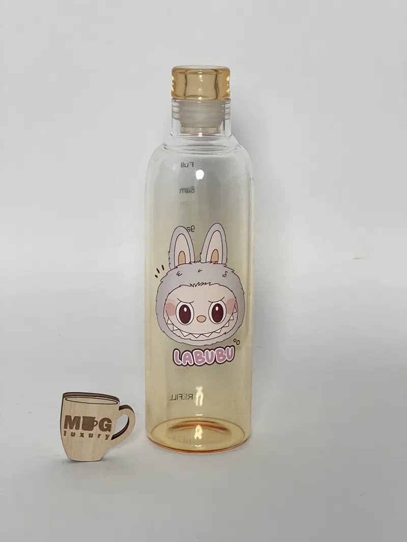 بطری پیرکس وارداتی رنگی لبوبو درب واشردار 500 میل — تصویر ۶