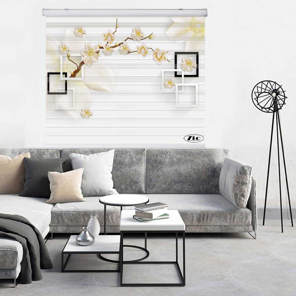 پرده زبرا زیو کد 3D1250 سایز 150×150 سانتی متر