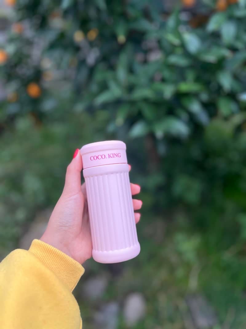مینی فلاسک coco king شیاردار 200 میل استیل 316 — تصویر ۵