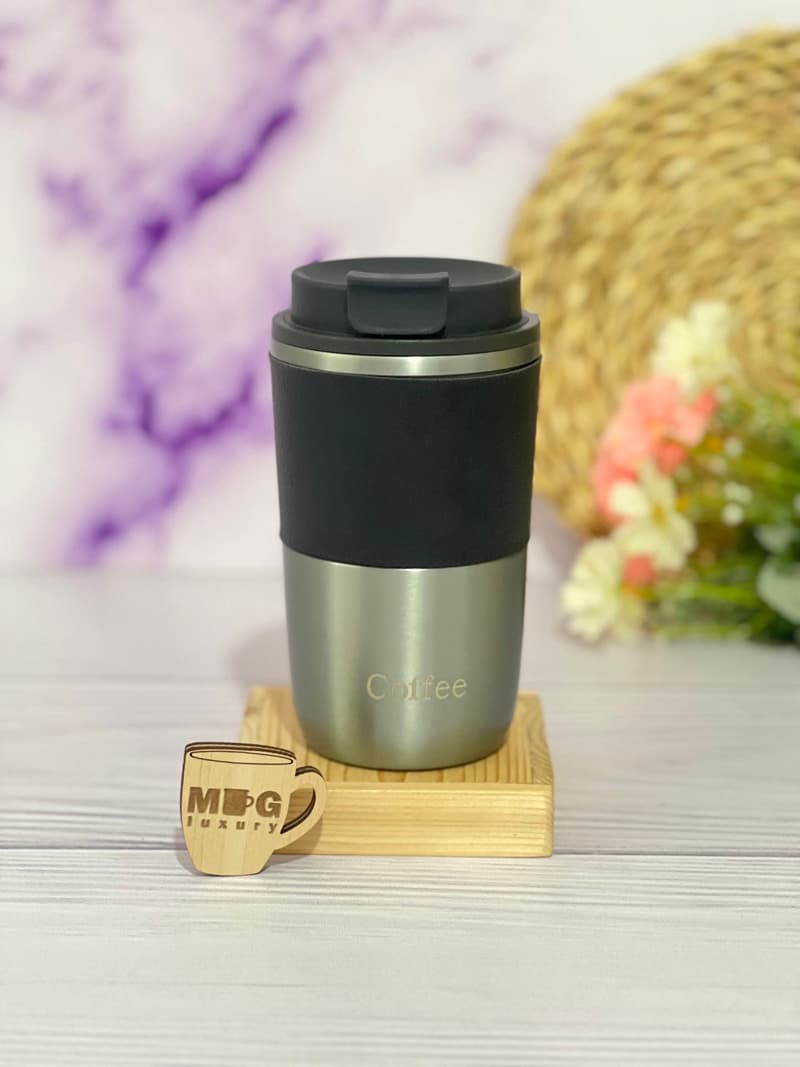 تراول ماگ COFFEE دور چرم 420 میل استیل آنتی باکتریال — تصویر ۲