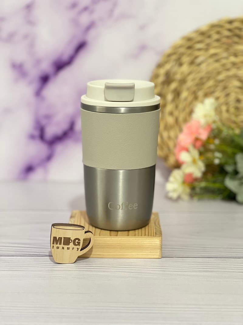 تراول ماگ COFFEE دور چرم 420 میل استیل آنتی باکتریال — تصویر ۵