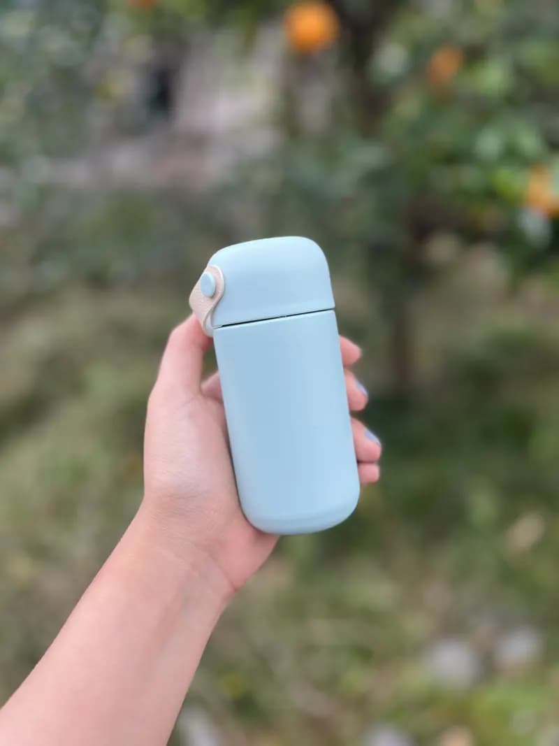 مینی تراول ماگ Enjoy بند چرمی 150 میل استیل 304 — تصویر ۷