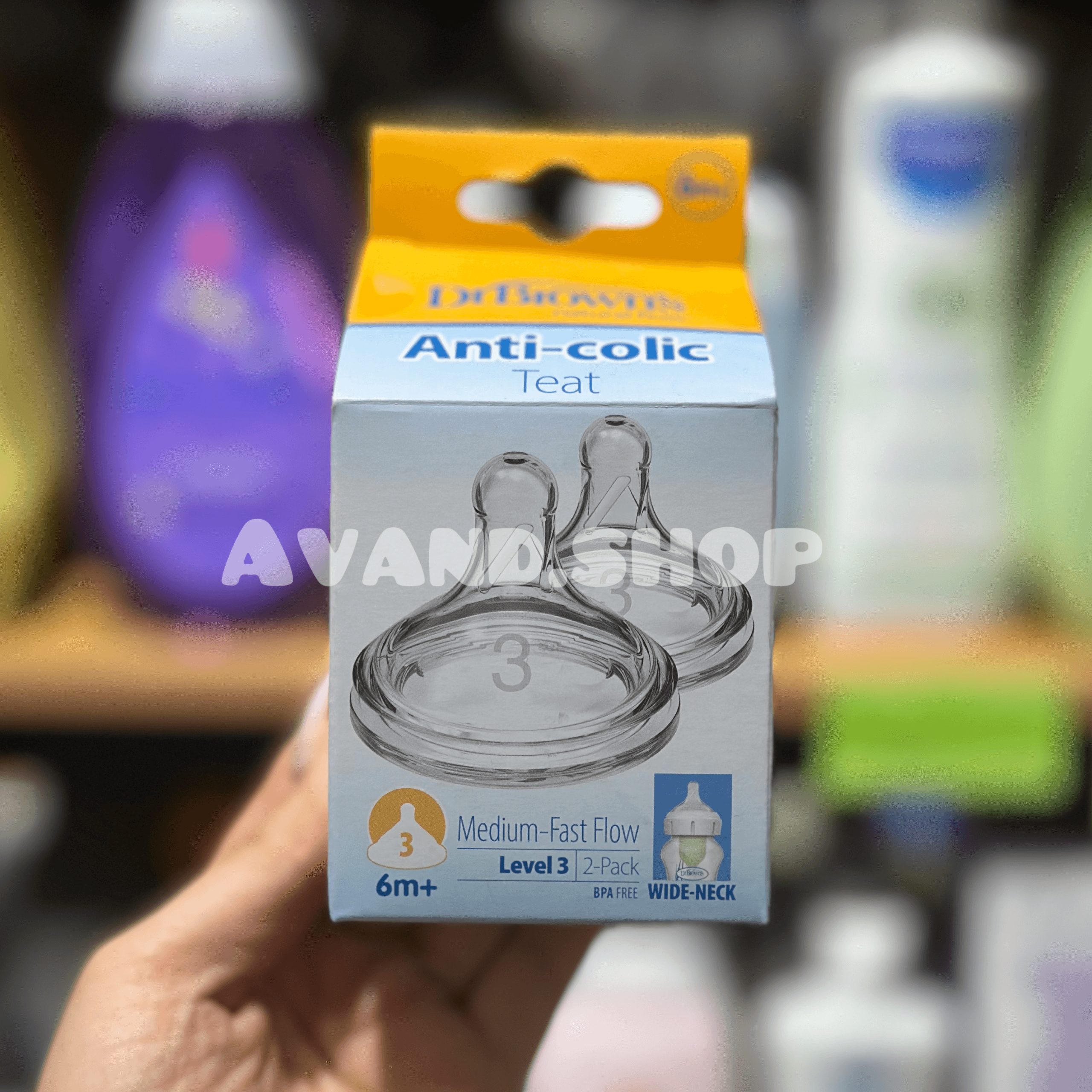 سر شیشه پهن دکتر براون سایز 3 دو عددی ( تکی )