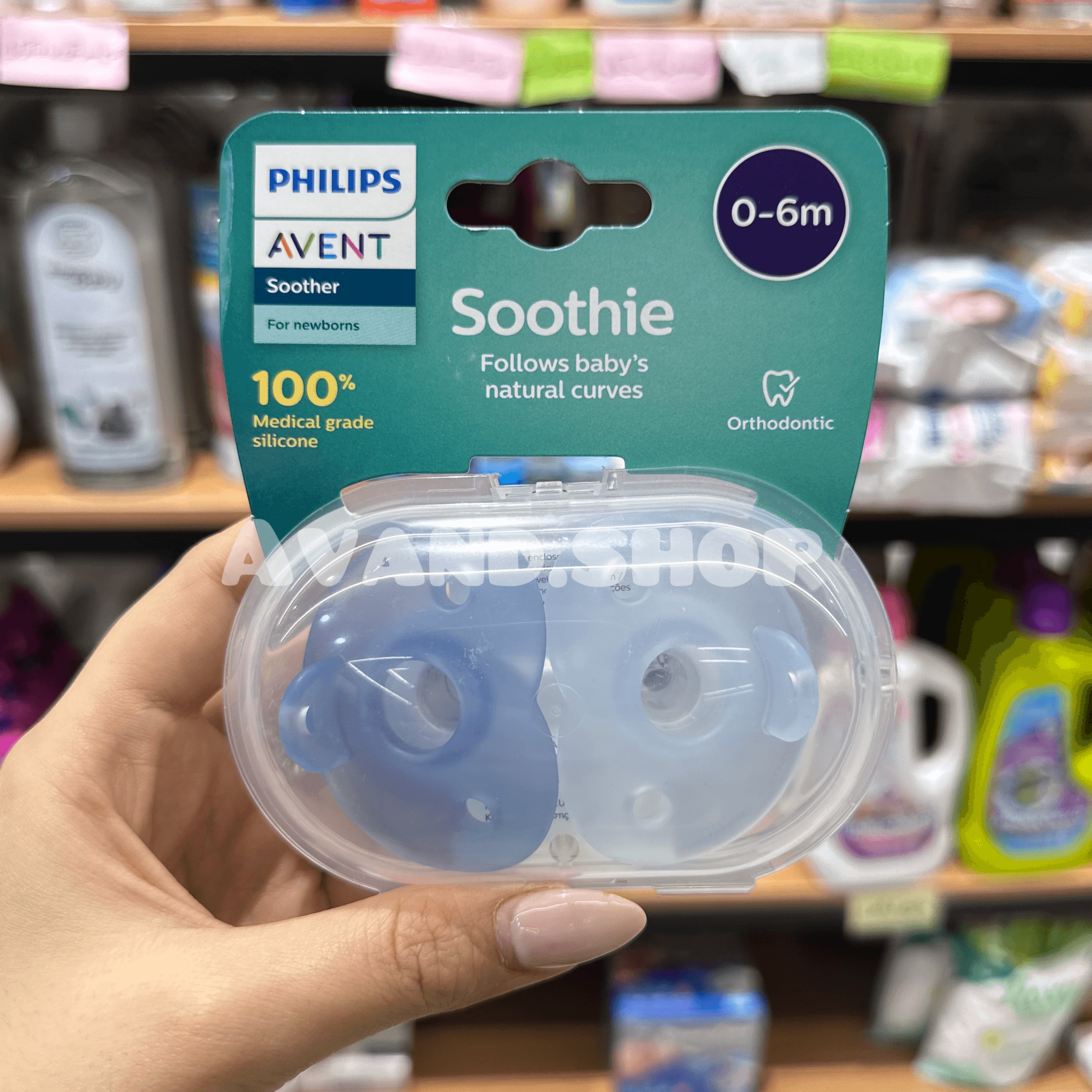 پستانک سیلیکونی Avent اونت Soothie فیلیپس سر گرد ۰تا۶ ماه (تکی)