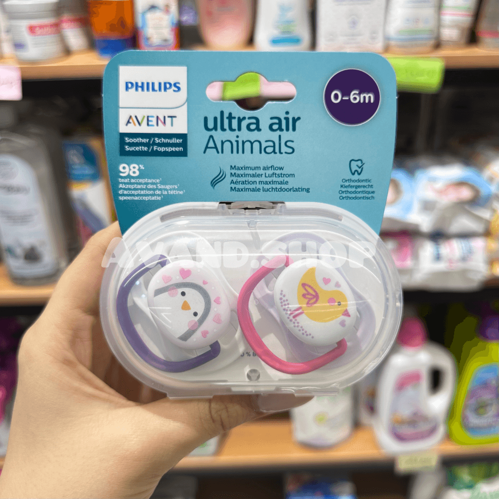 پستانک Avent اونت ultra air فیلیپس 0تا6 ماه طرح حیوانات (تکی) — تصویر ۳