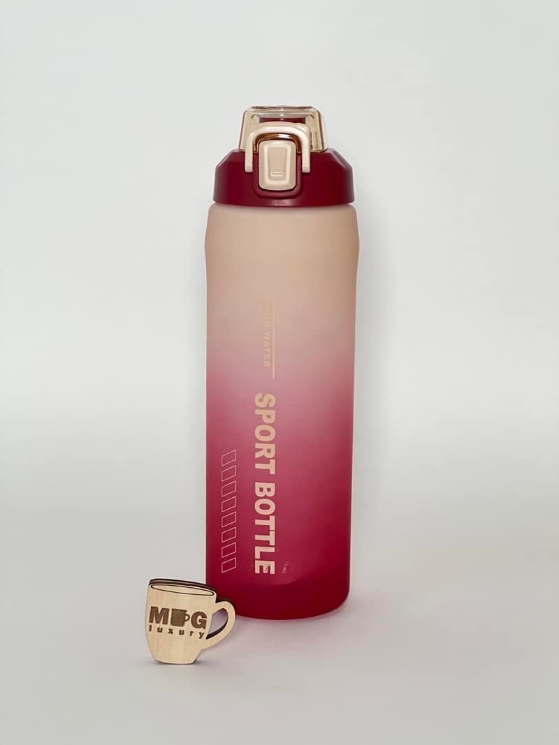 قمقمه SPORT BOTTLE دورنگ مات آسان نوش دار درب قفلی 1000 میل — تصویر ۶