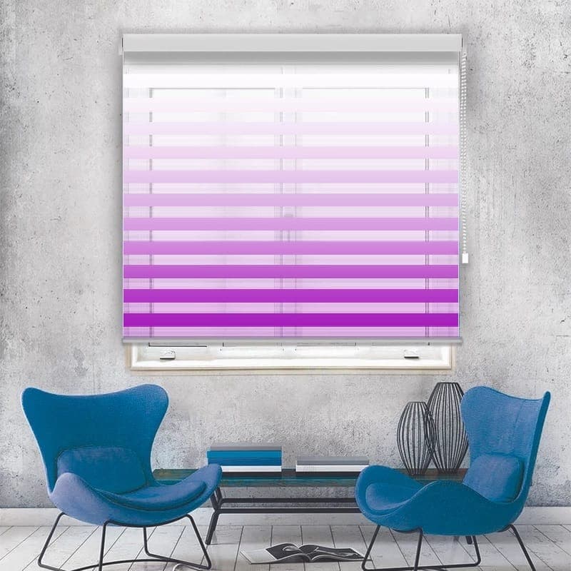 پرده زبرا زیو کدHS-2سایز150×110سانتی‌ متر (بنفش)