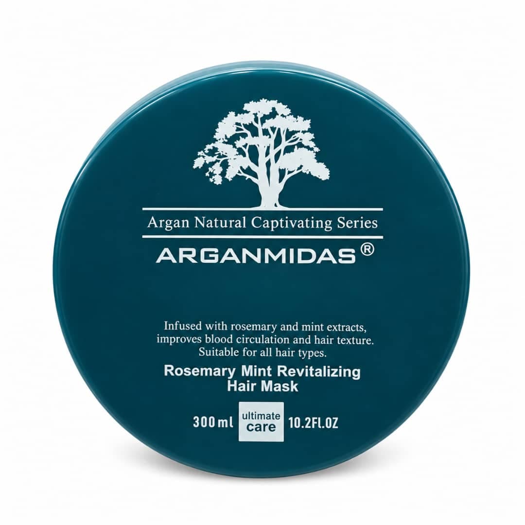 ماسک موی نعنا و رزماری آرگان میداس ARGAN NOTURAL Rosemary Mint Revitalizing Hair Mask MIDAS