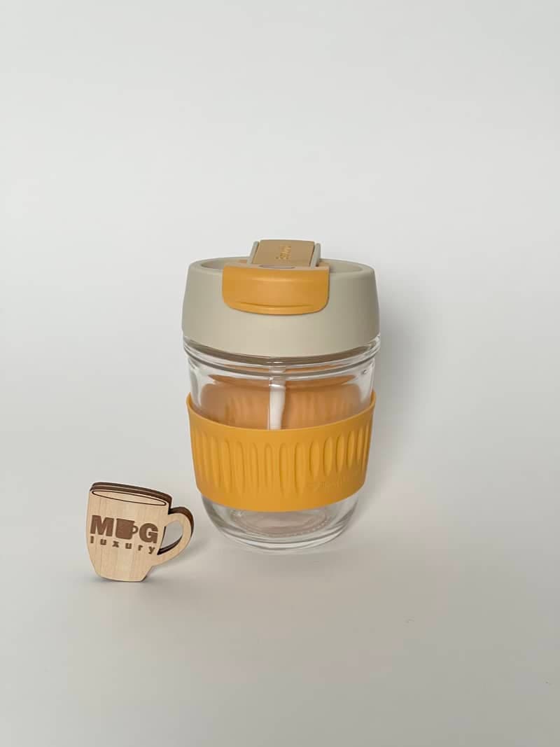ماگ تراول کوچک شیشه ای دو حالته 350 میل
