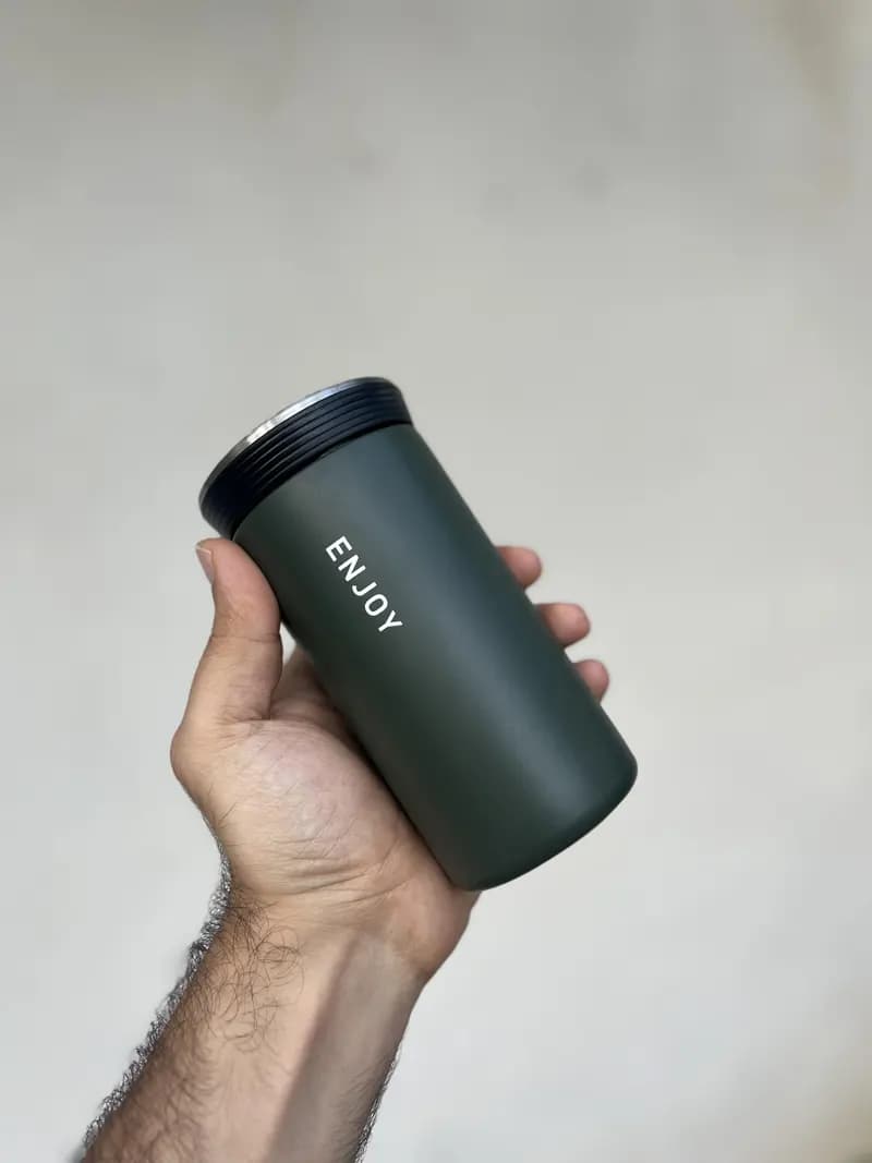 تراول ماگ انجوی ENJOY صافی دار 350 میل استیل 304 — تصویر ۸