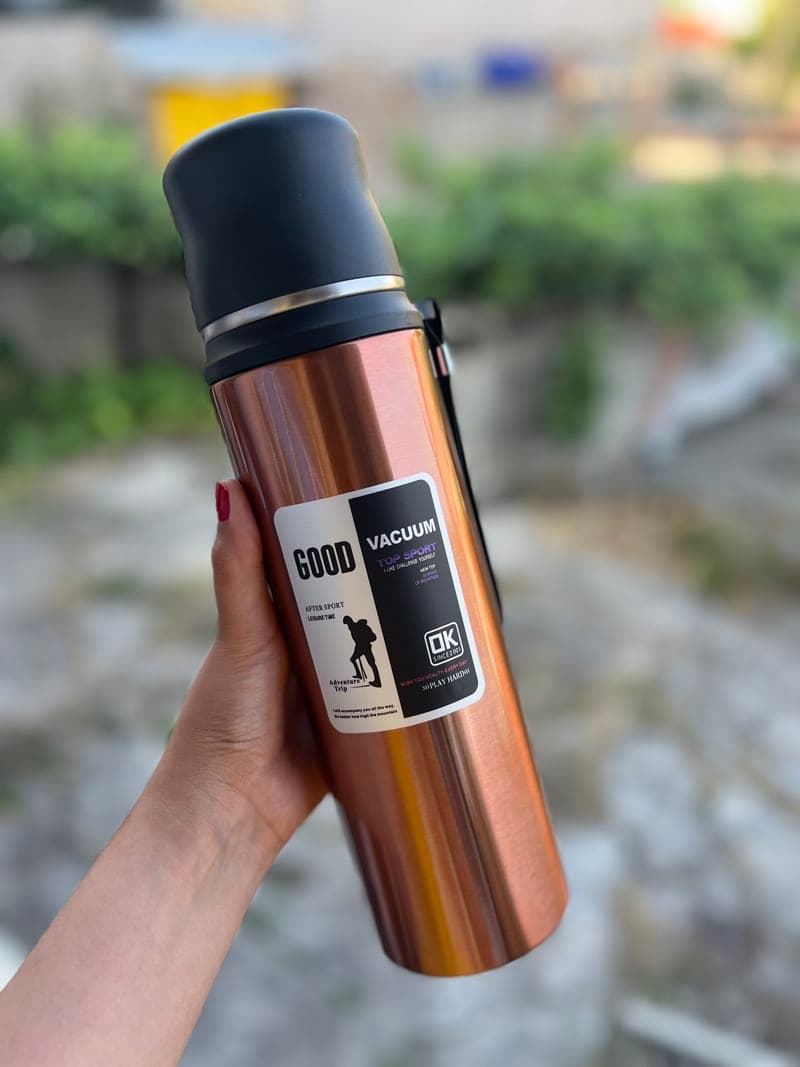 فلاسک GOOD VACUUM کوهنوردی 1000 میل استیل 304 — تصویر ۶