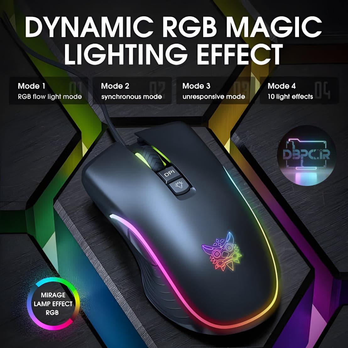 ماوس گیمینگ سیمی اونیکوما ONIKUMA CW908 RGB | استوک — تصویر ۲